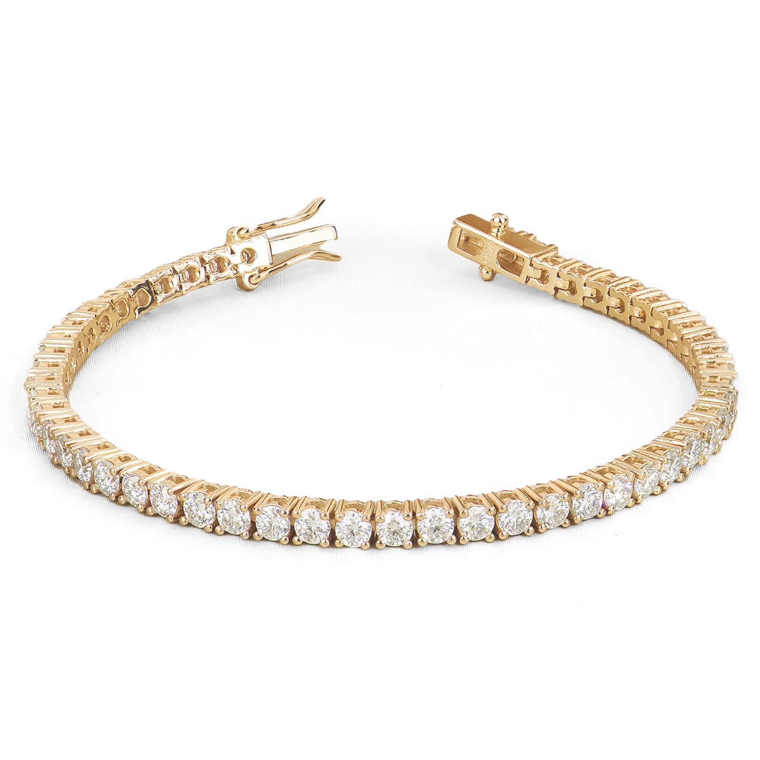 Golden Oval Tennis Bracelet