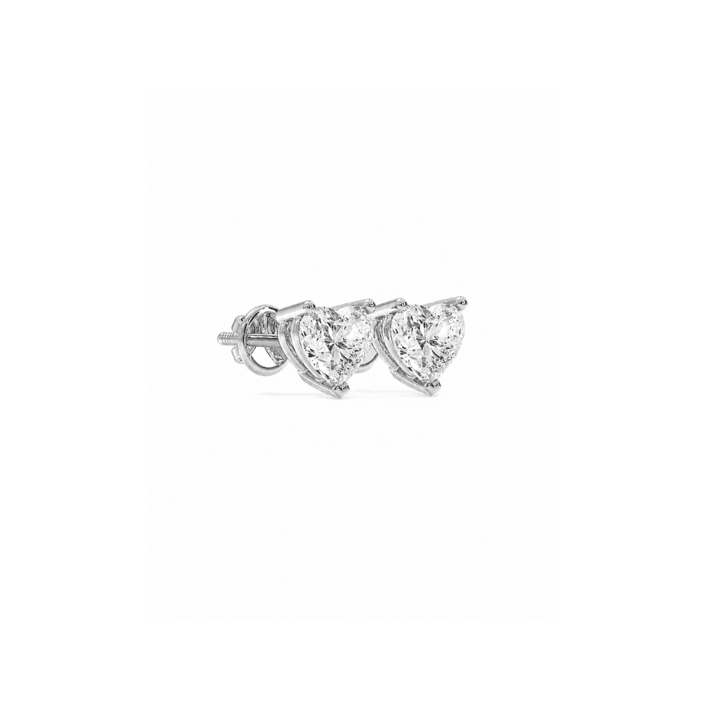 1.5 ct Classic Heart Studs
