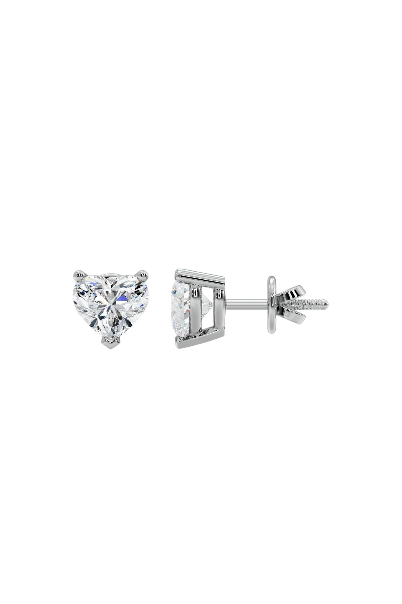1.5 ct Classic Heart Studs
