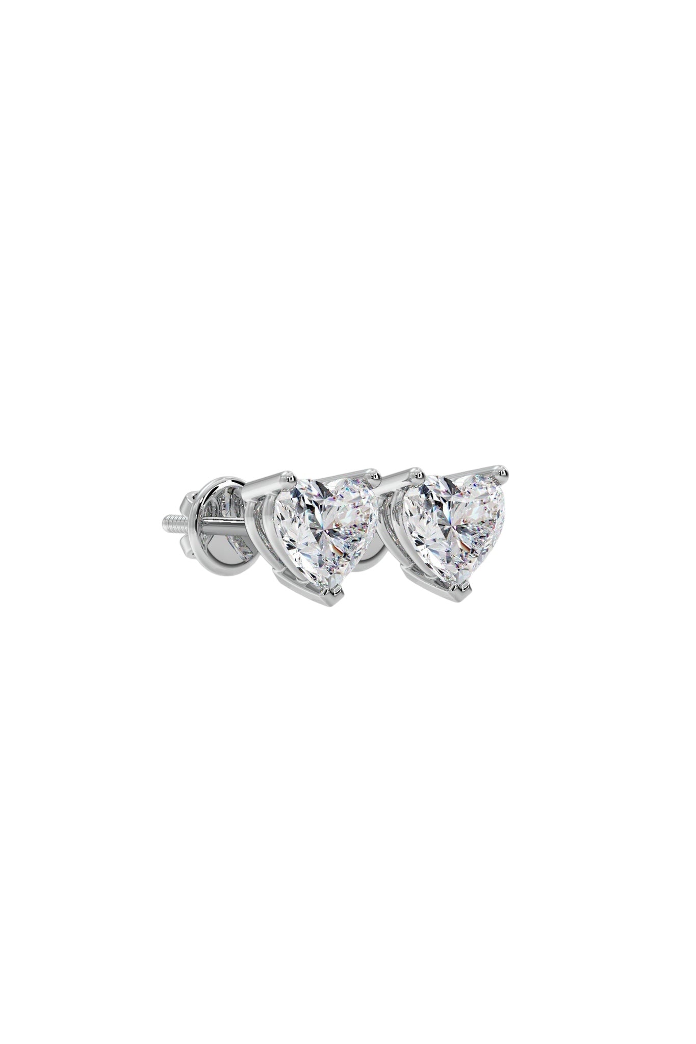1.5 ct Classic Heart Studs