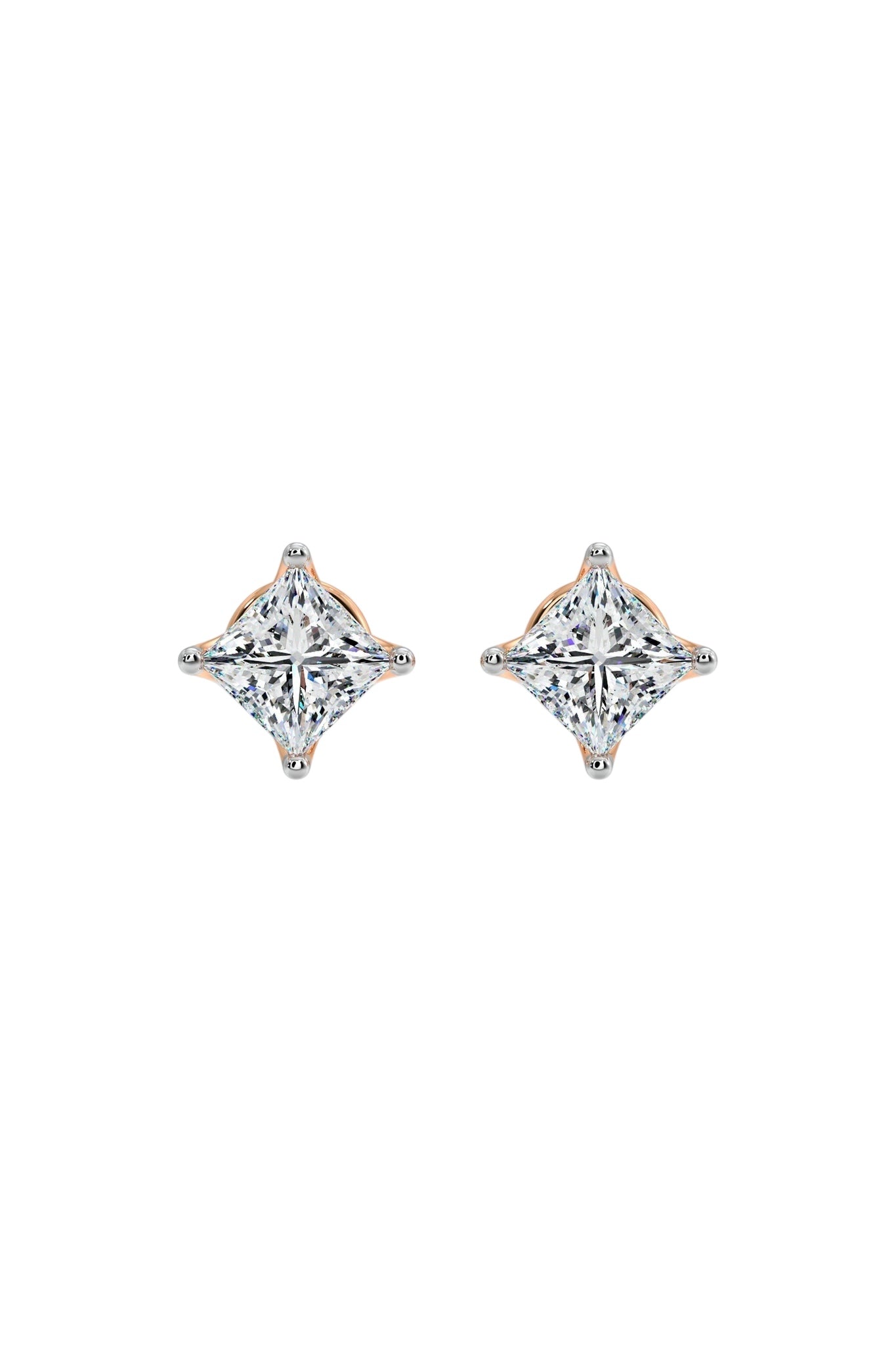 1.5 ct Princess Studs