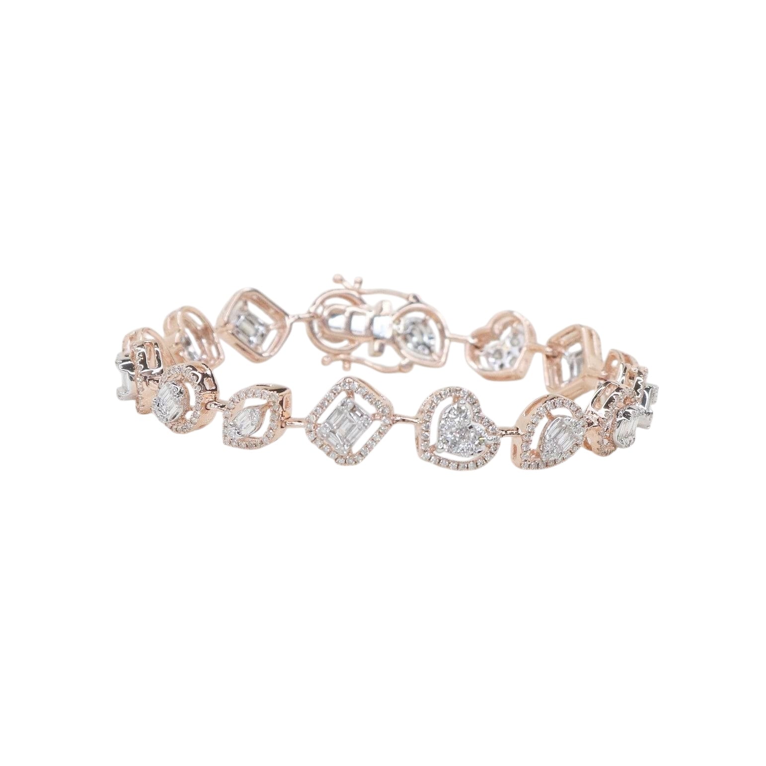 Rose Gold Mixed-Shape Bracelet