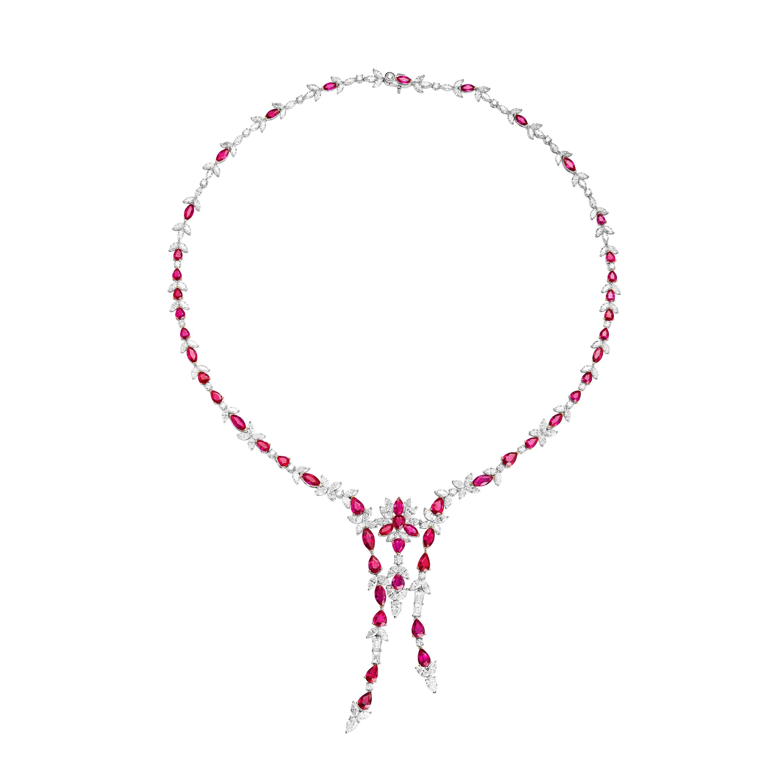 Burmese Ruby’s & Diamonds Necklace