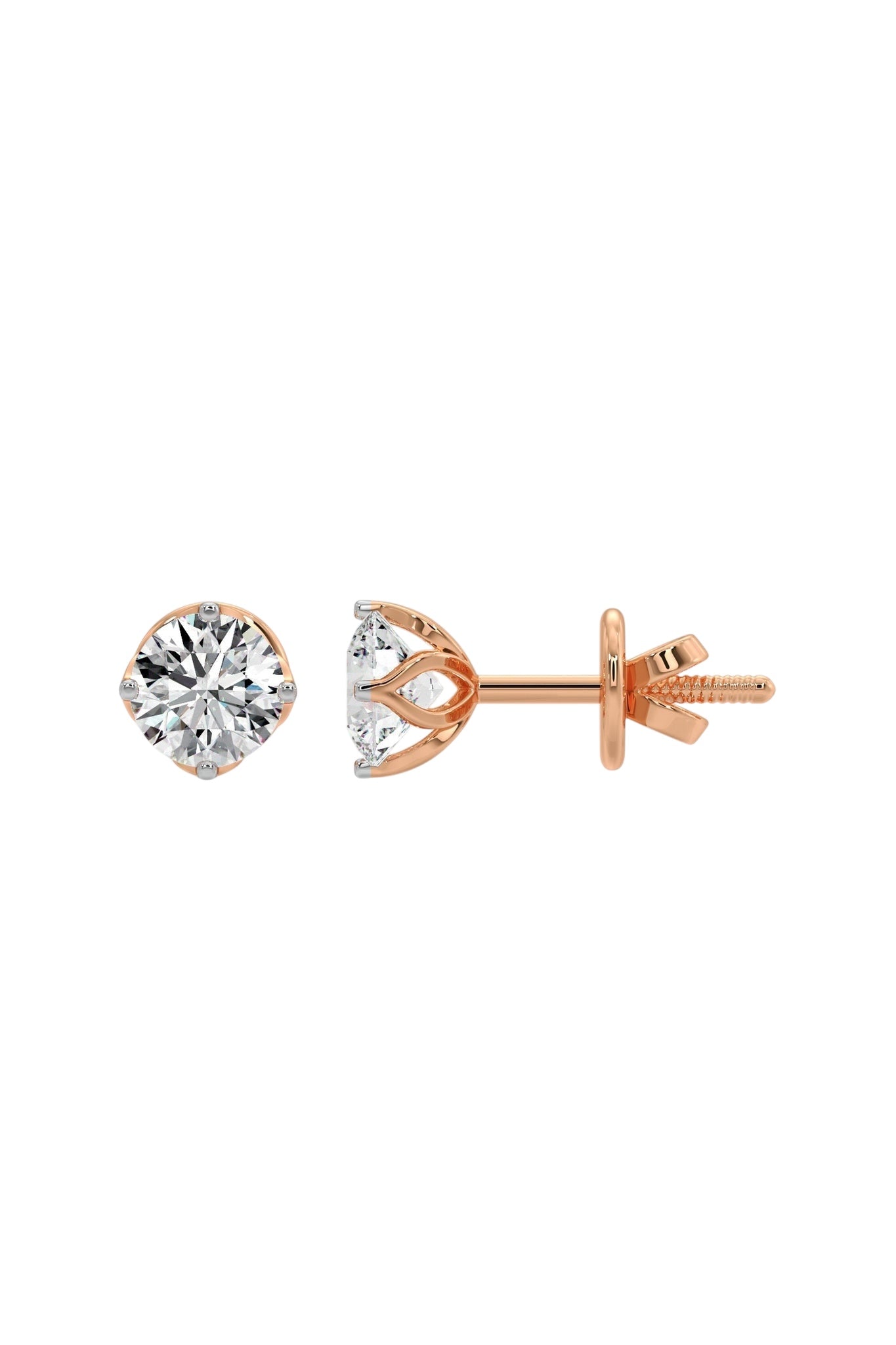 1 ct Solitaire Studs