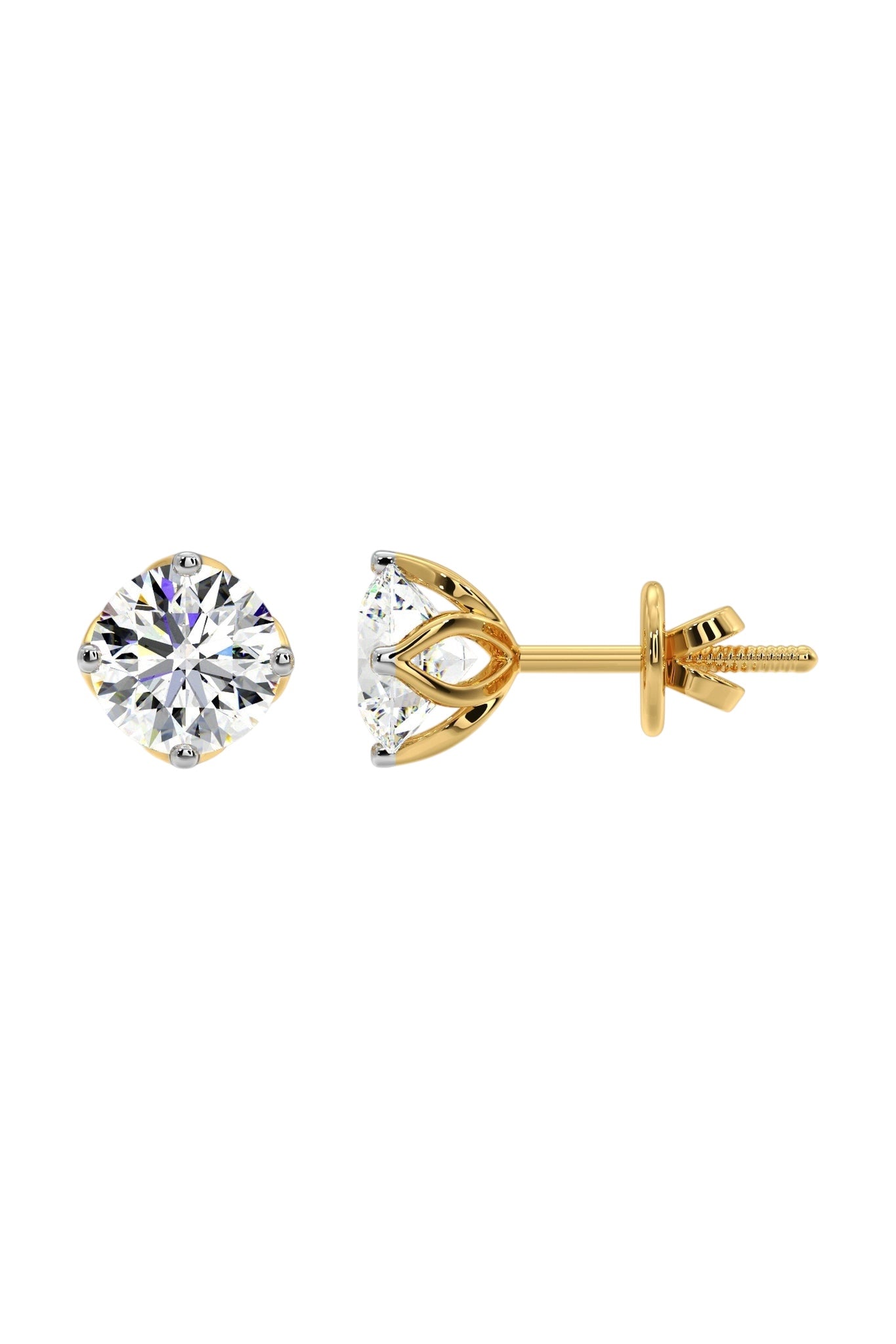 2.5 ct Solitaire Studs