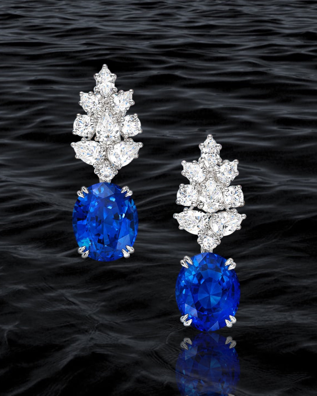 Azure Leaf Drop Earrings