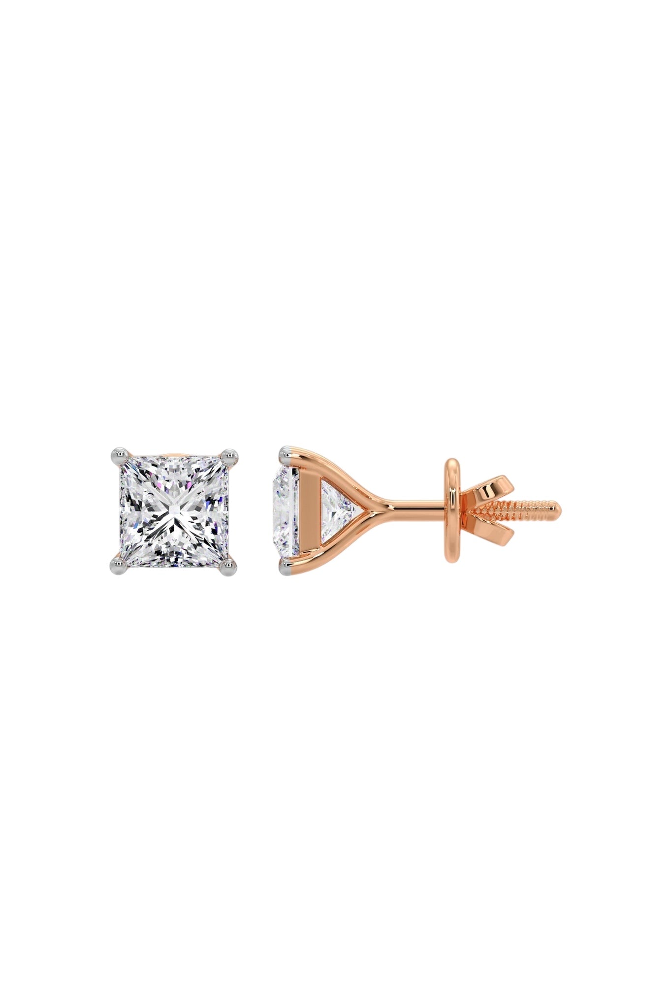 2 ct Conical Princess Studs