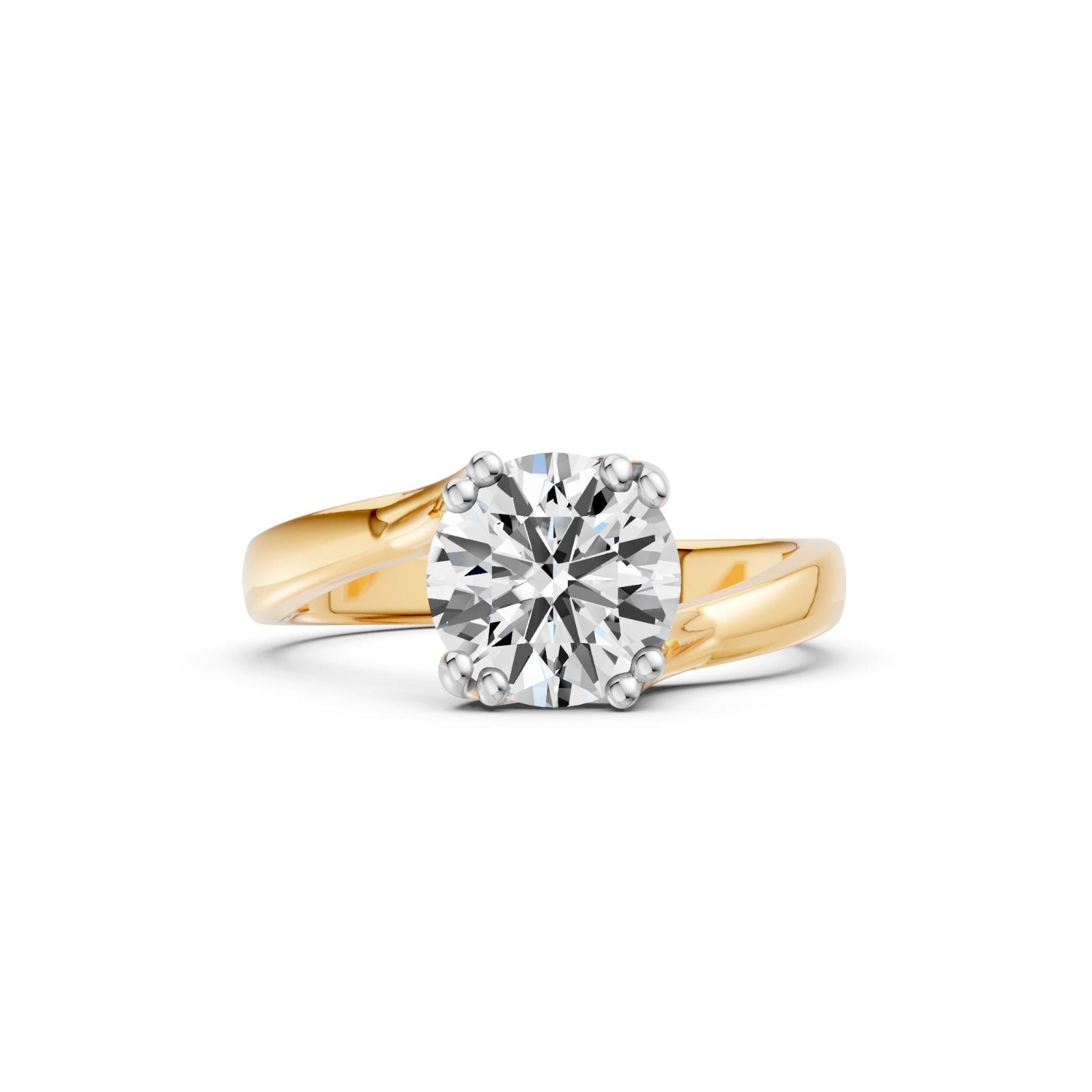 Twisted Solitaire Ring