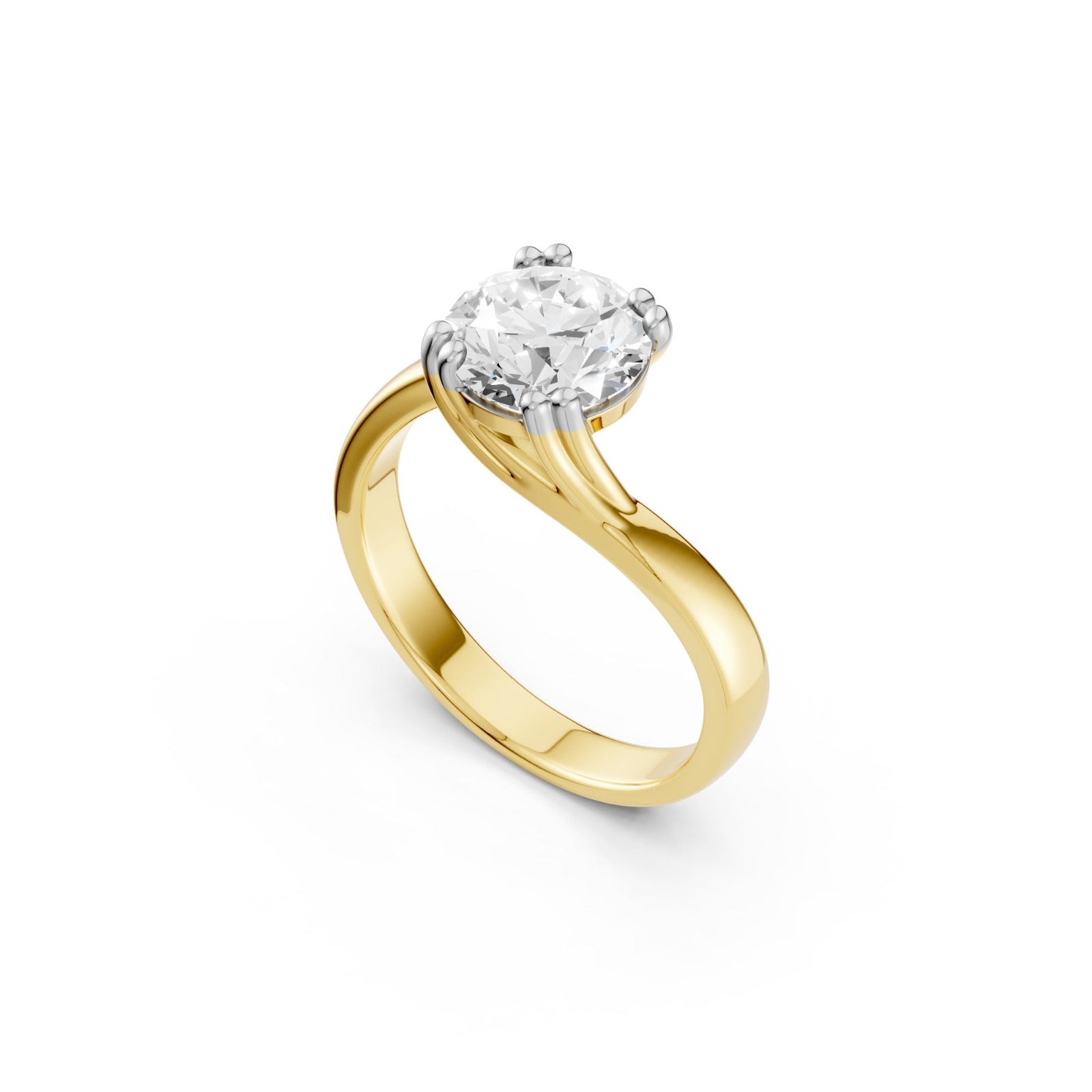 Twisted Solitaire Ring