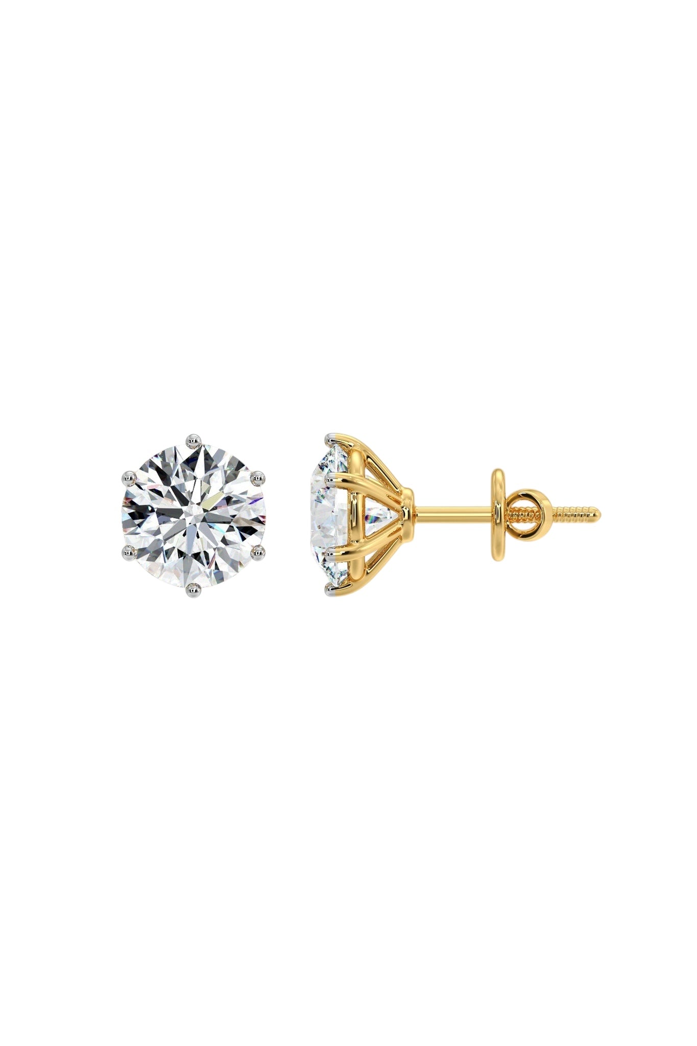 2 ct Solitaire Studs