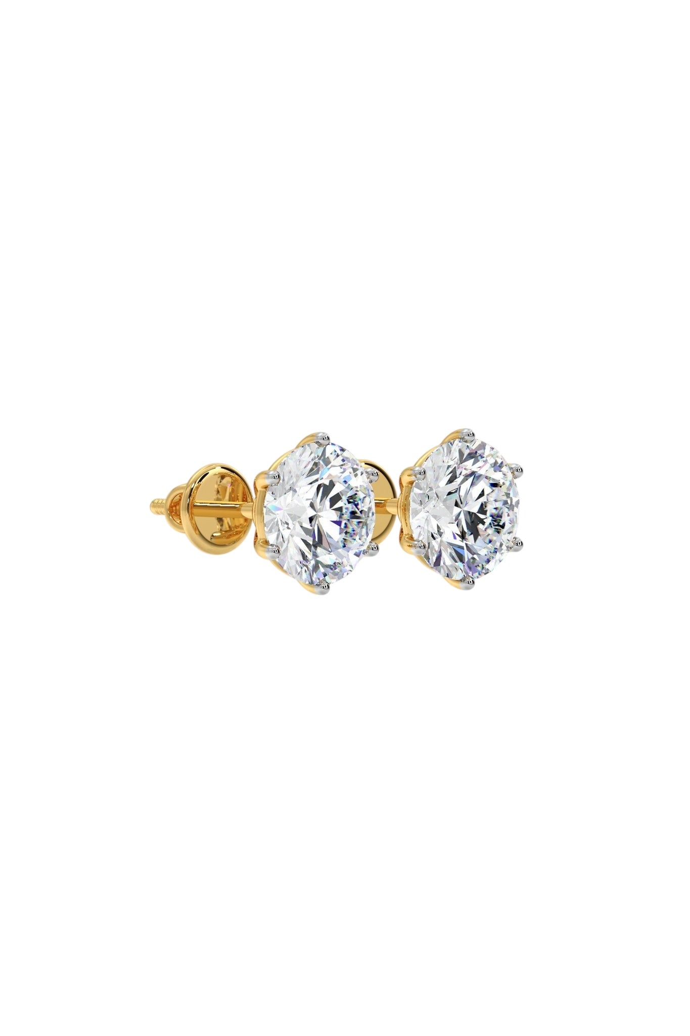 2 ct Solitaire Studs