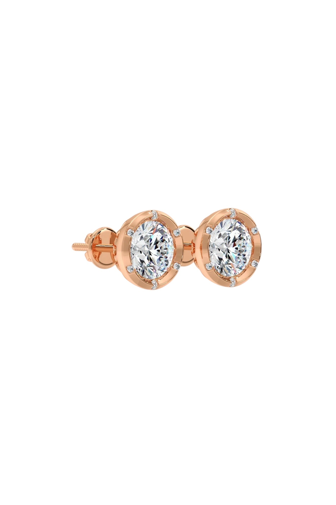 2 ct Spaced Solitaire Studs
