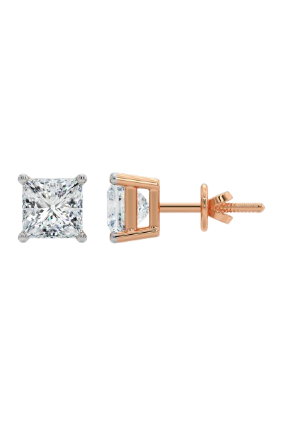 3 ct Princess Studs