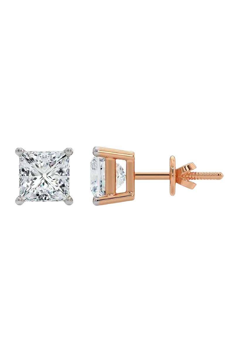 3 ct Princess Studs
