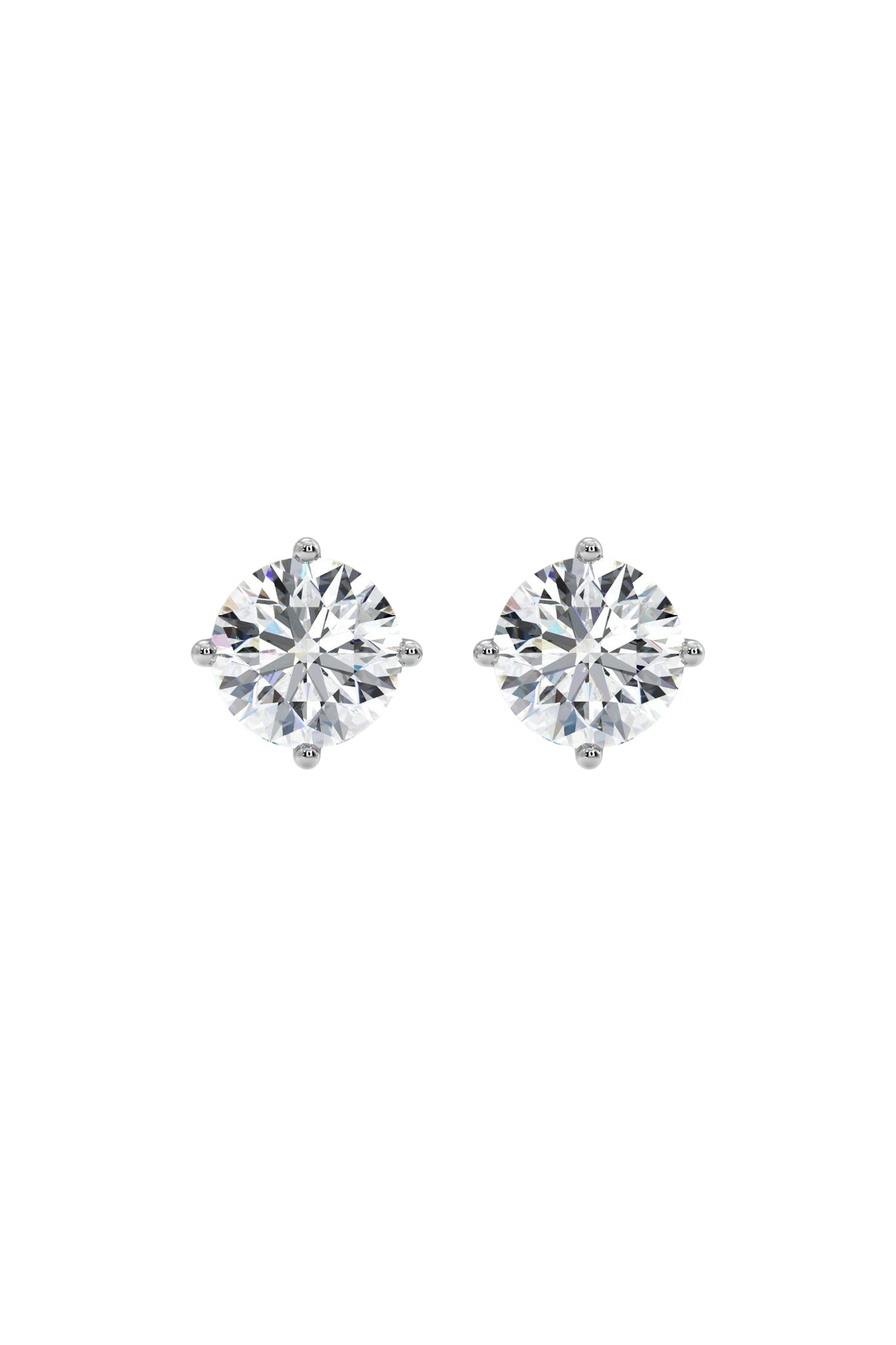 3 ct Conical Solitaire Studs