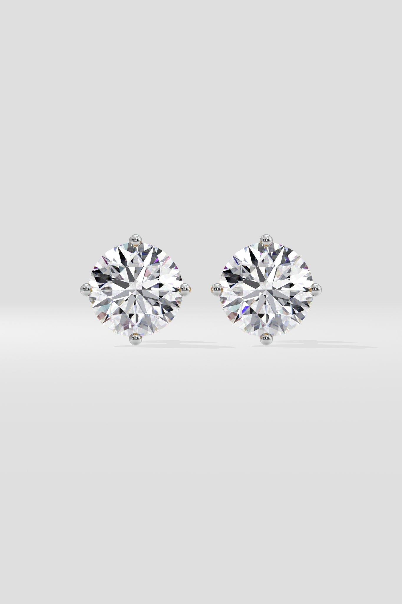4 ct Conical Solitaire Studs