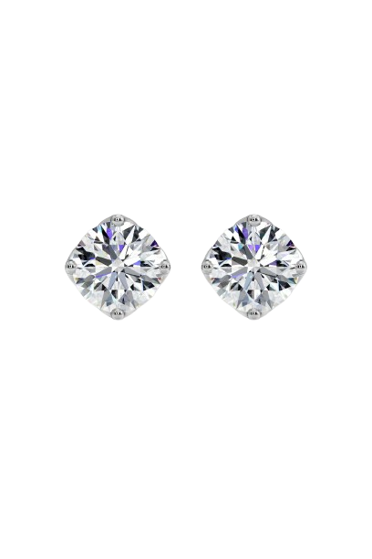5 ct Lotus Solitaire Studs