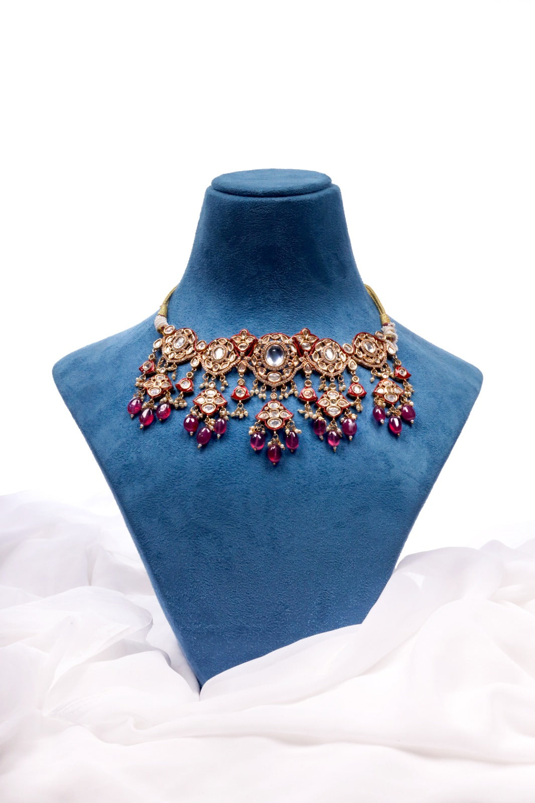 Burgundy Blossom Regal Necklace