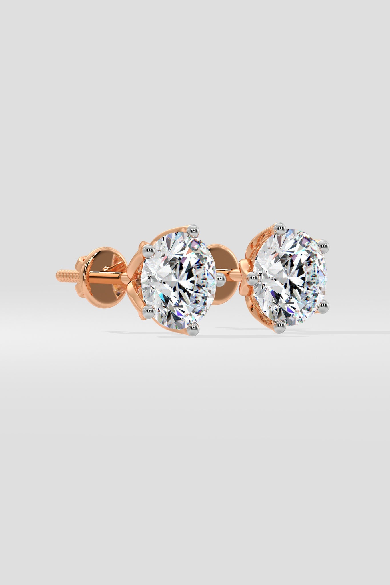 6 ct Lotus Solitaire Studs