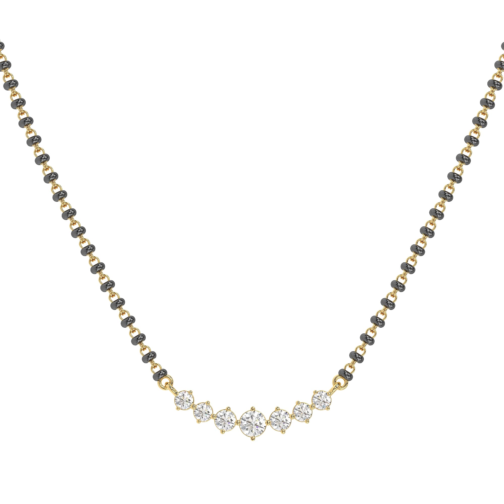 7-Stone Lab-Grown Diamonds Mangalsutra with Chain