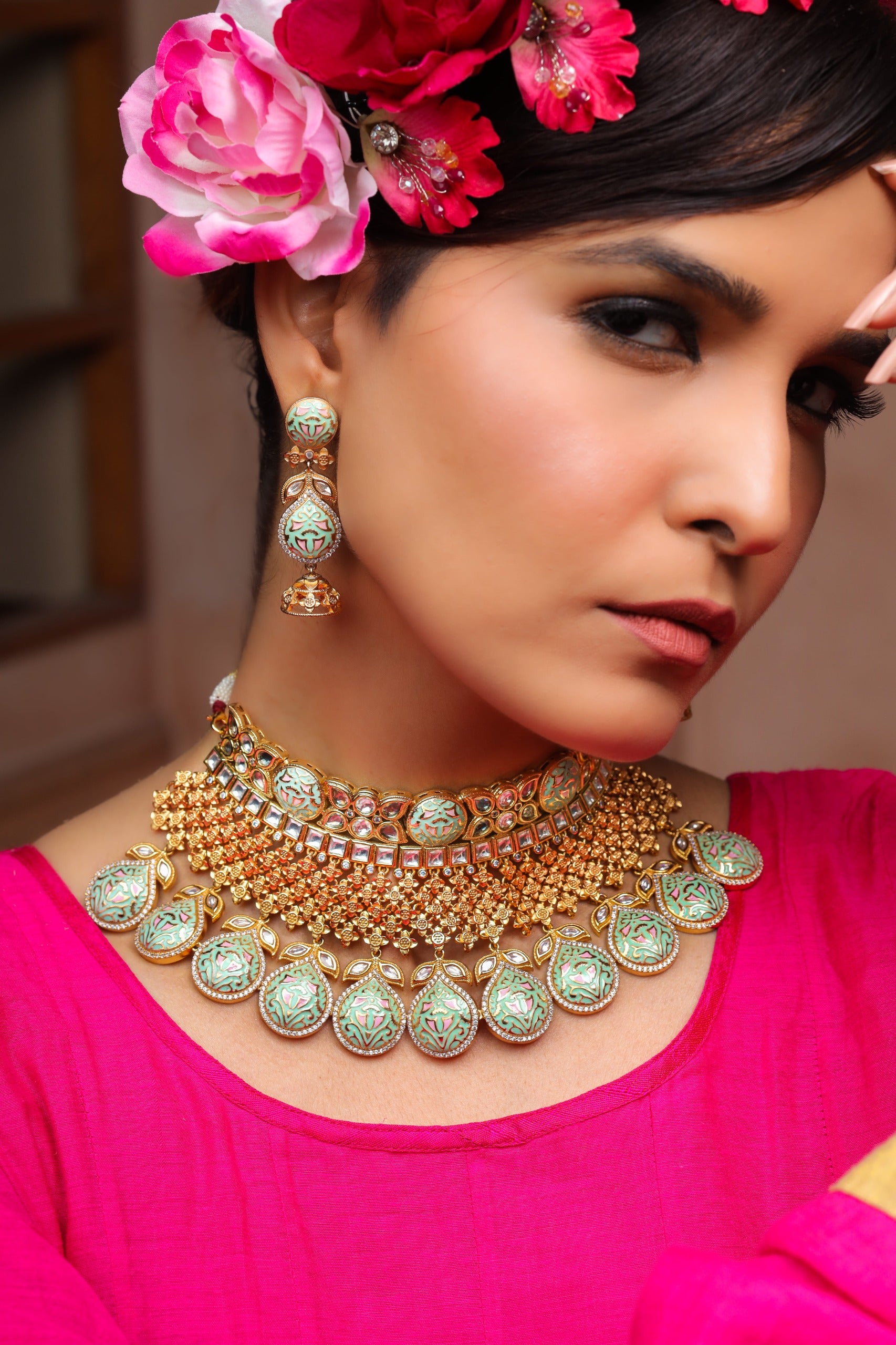 Ambrosia Cluster Necklace & Earrings