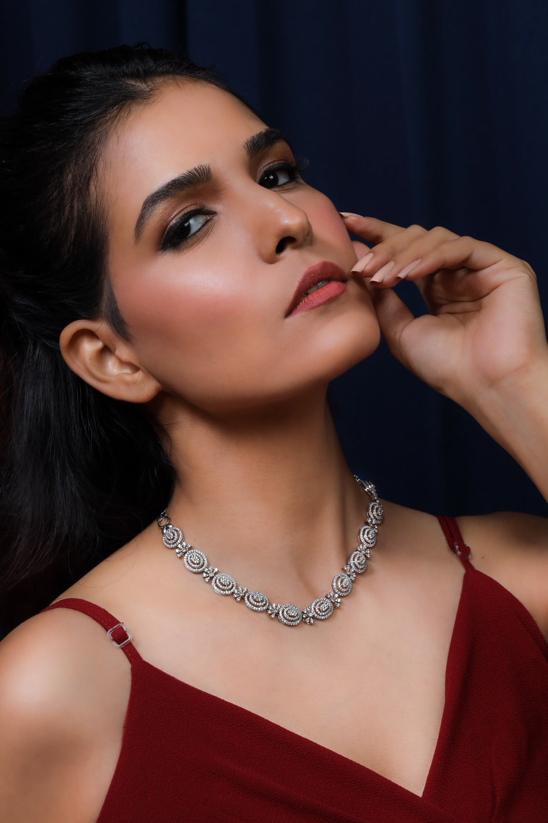 Halo Cluster Statement Necklace