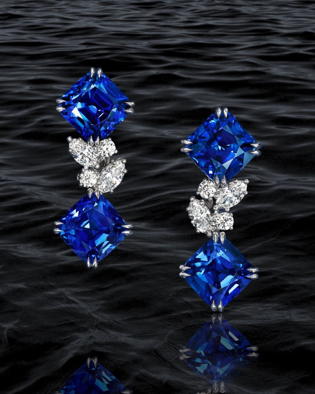 Royal Cushion Gem Earrings