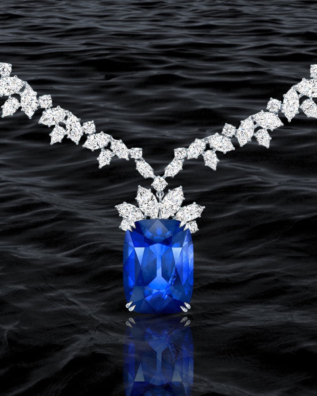 Blue Majesty Solitaire Necklace