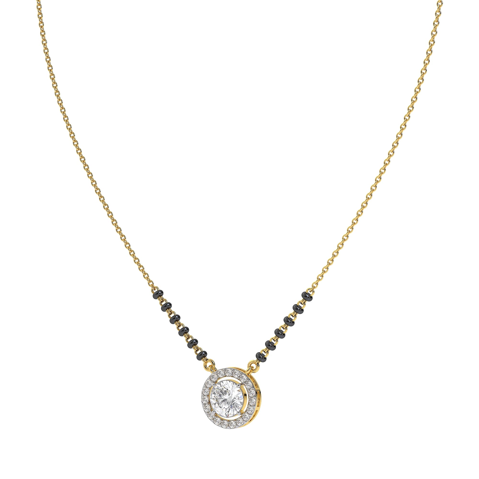 Brilliant Round Lab-Grown Diamond Mangalsutra Chain