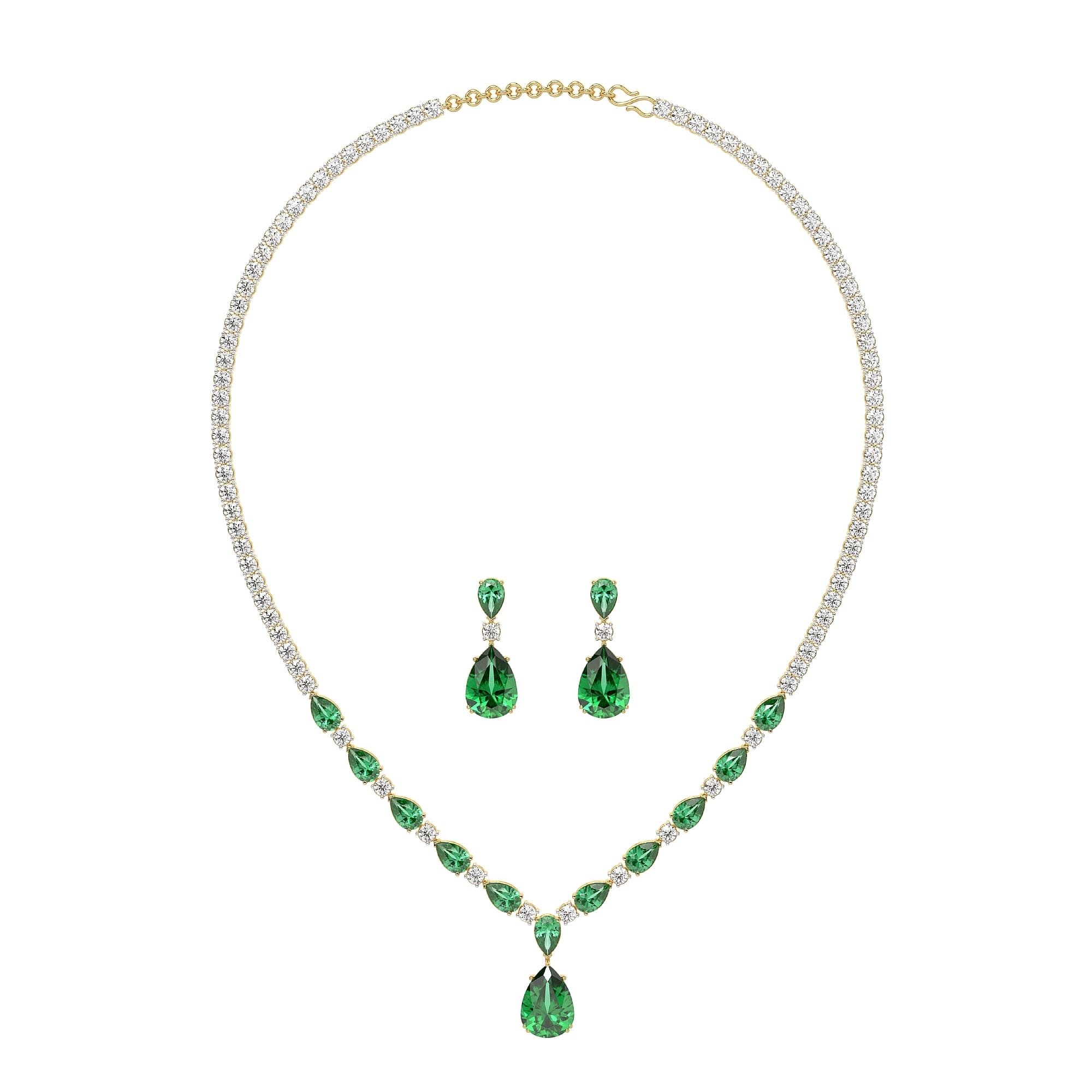 Emerald Teardrop Necklace