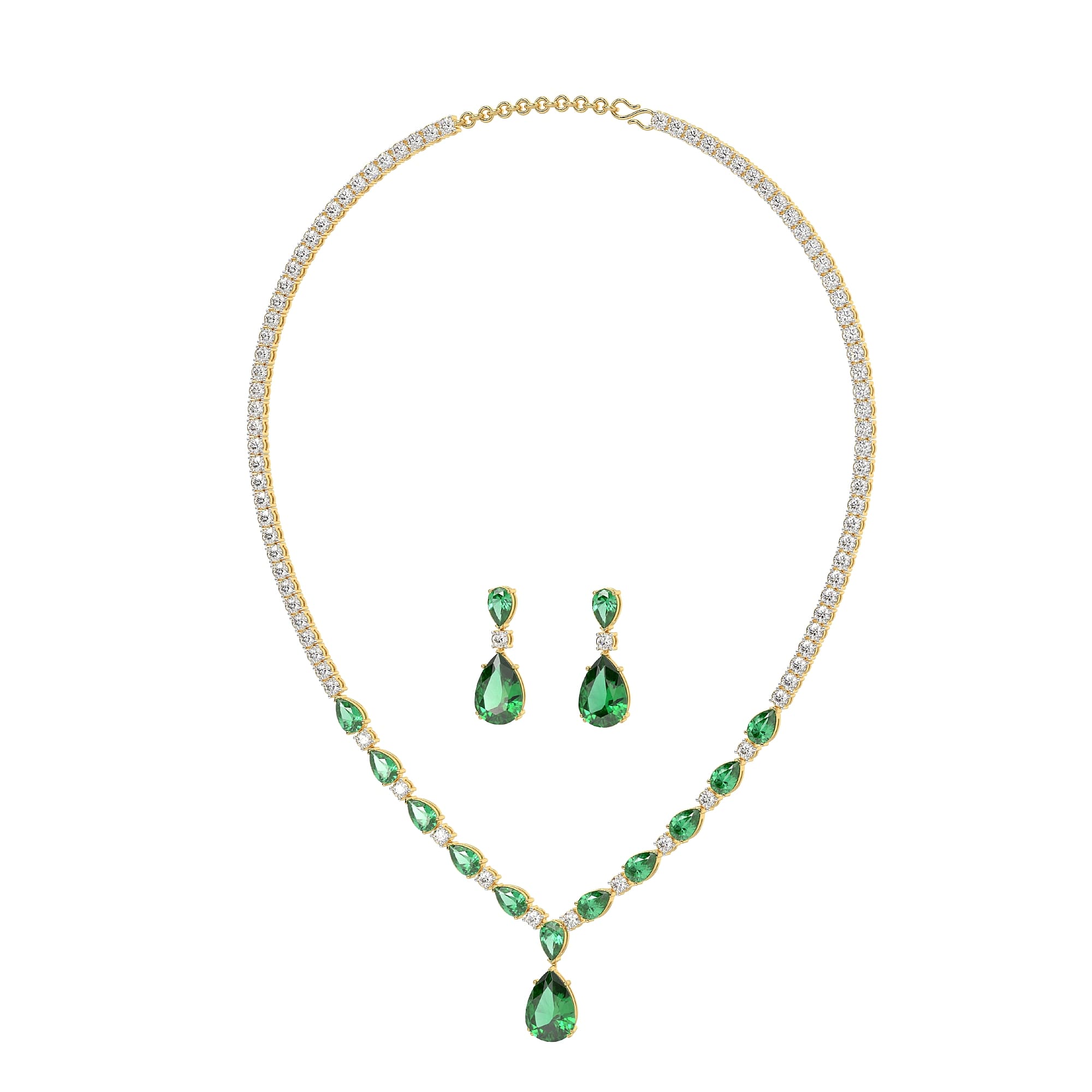 Emerald Teardrop Necklace