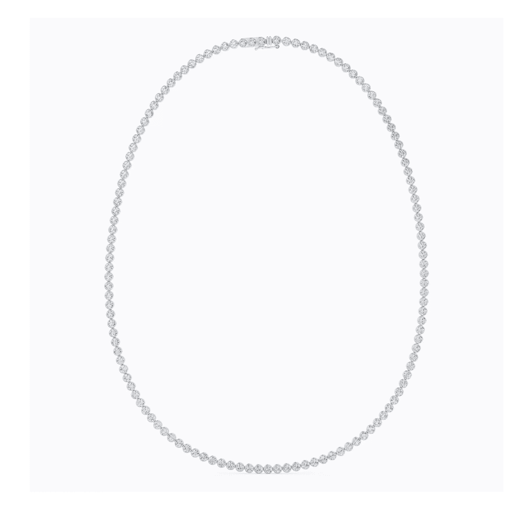 Classic Eternity Line Round Brilliant Diamond Necklace - House of ANJewels