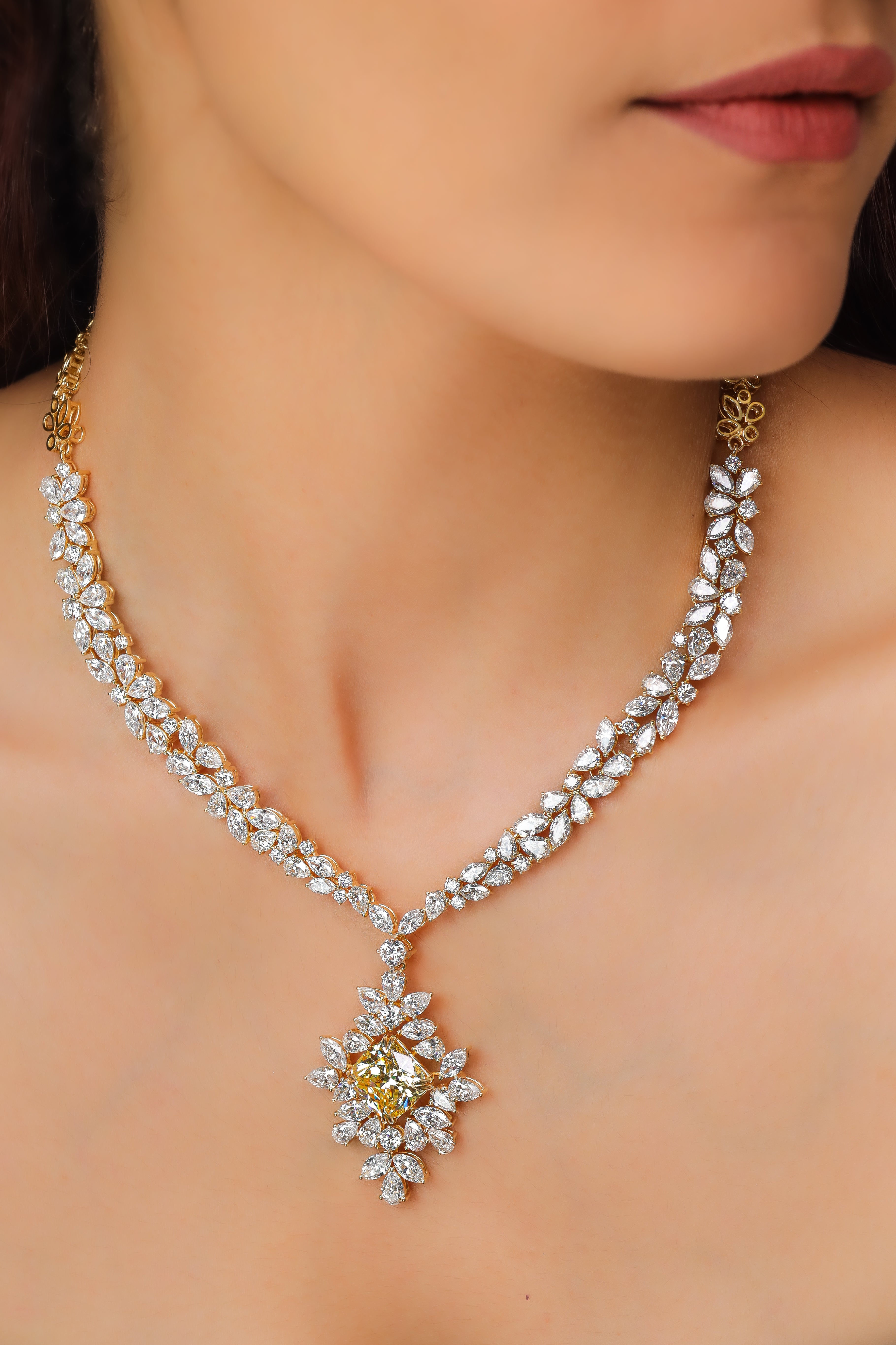 Yellow Diamond Fancy Necklace