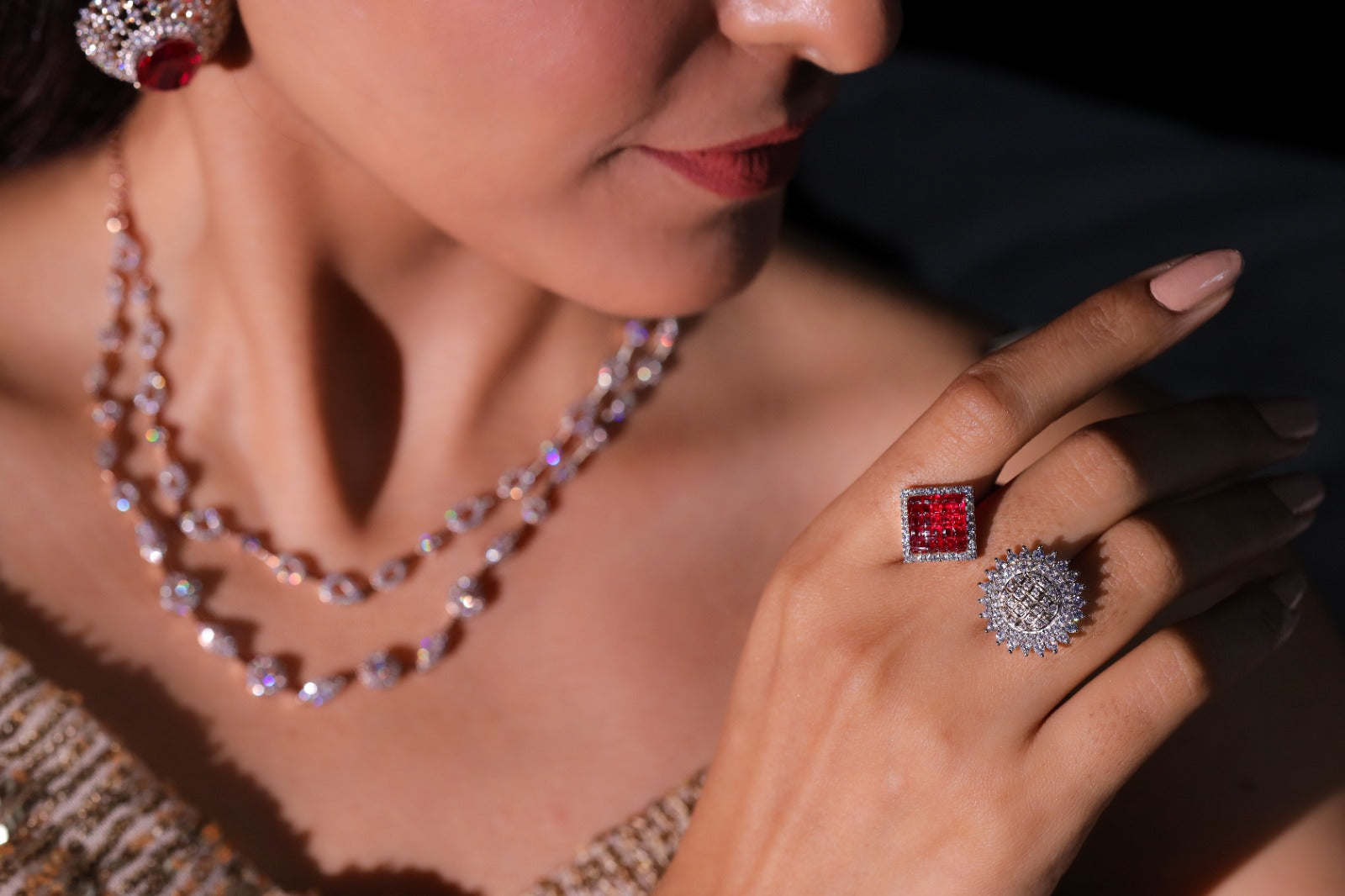 Bold Gemstone and Diamond Statement Ring