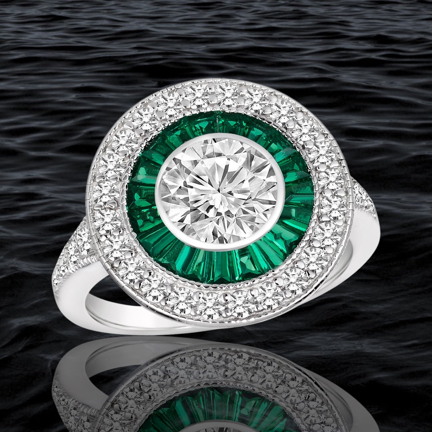 Round Emerald Ring