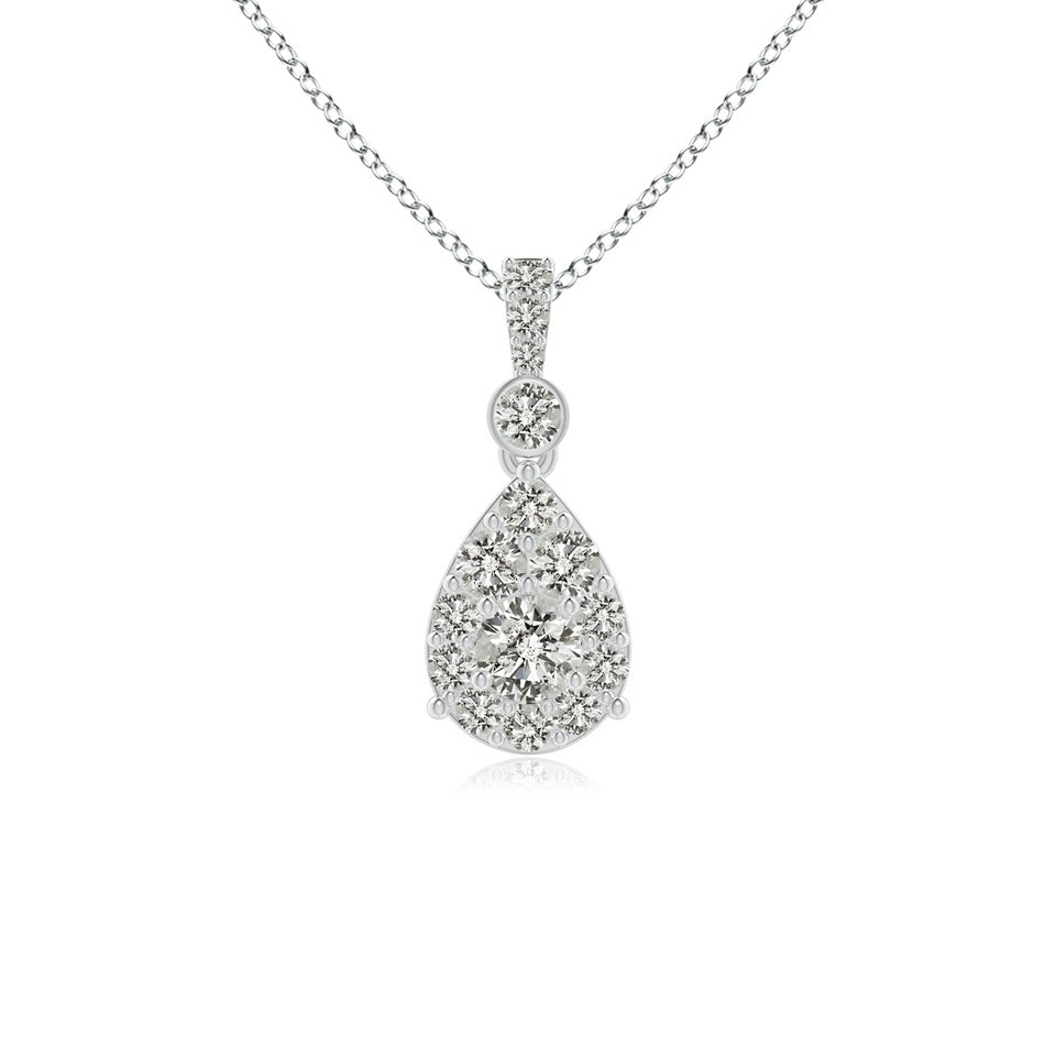 Diamond Cluster Pear-Shaped Pendant