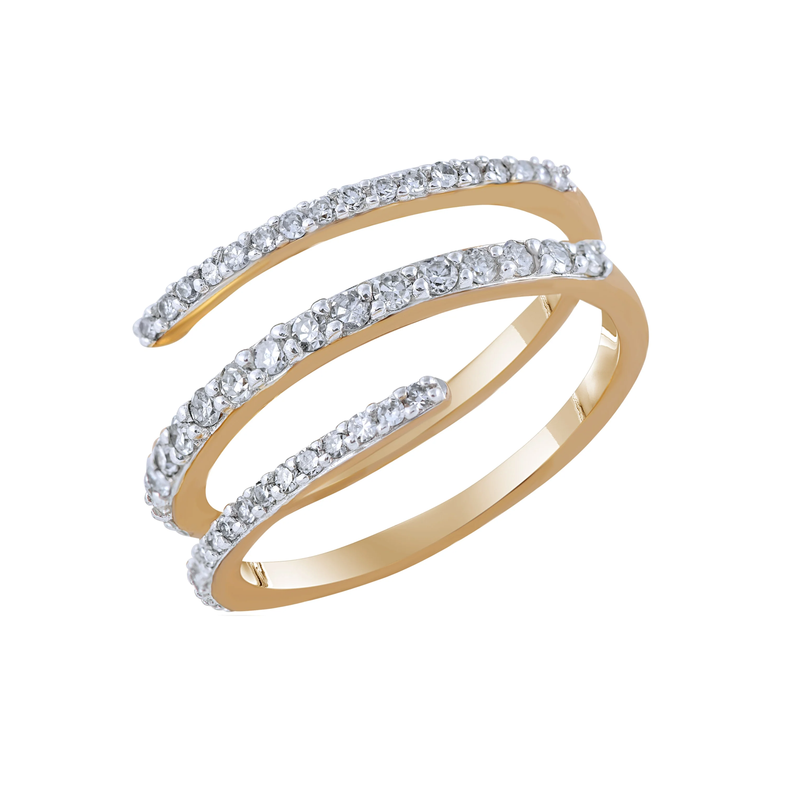 Spiral Diamond Ring