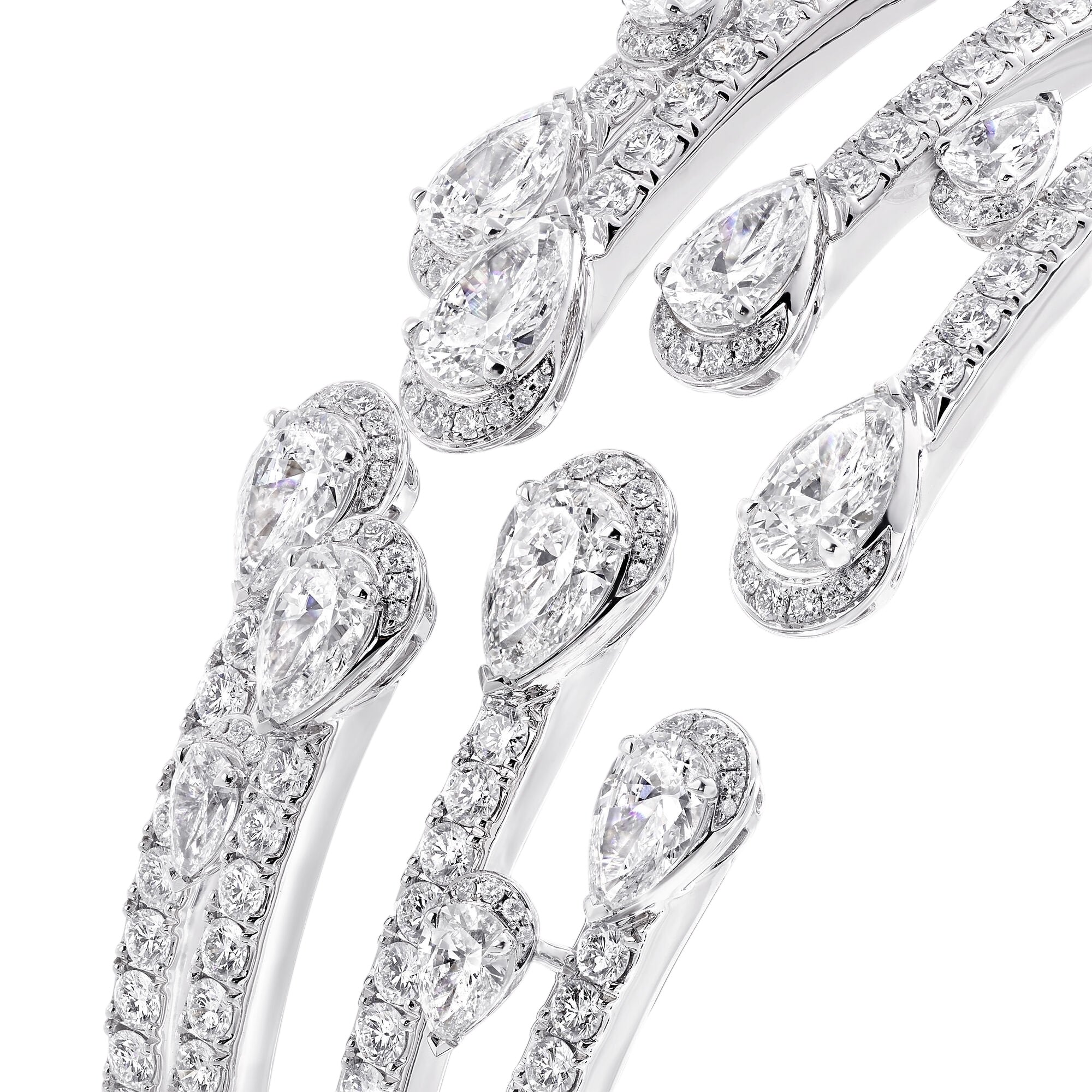 Duet Multi-strand Diamond Bangle