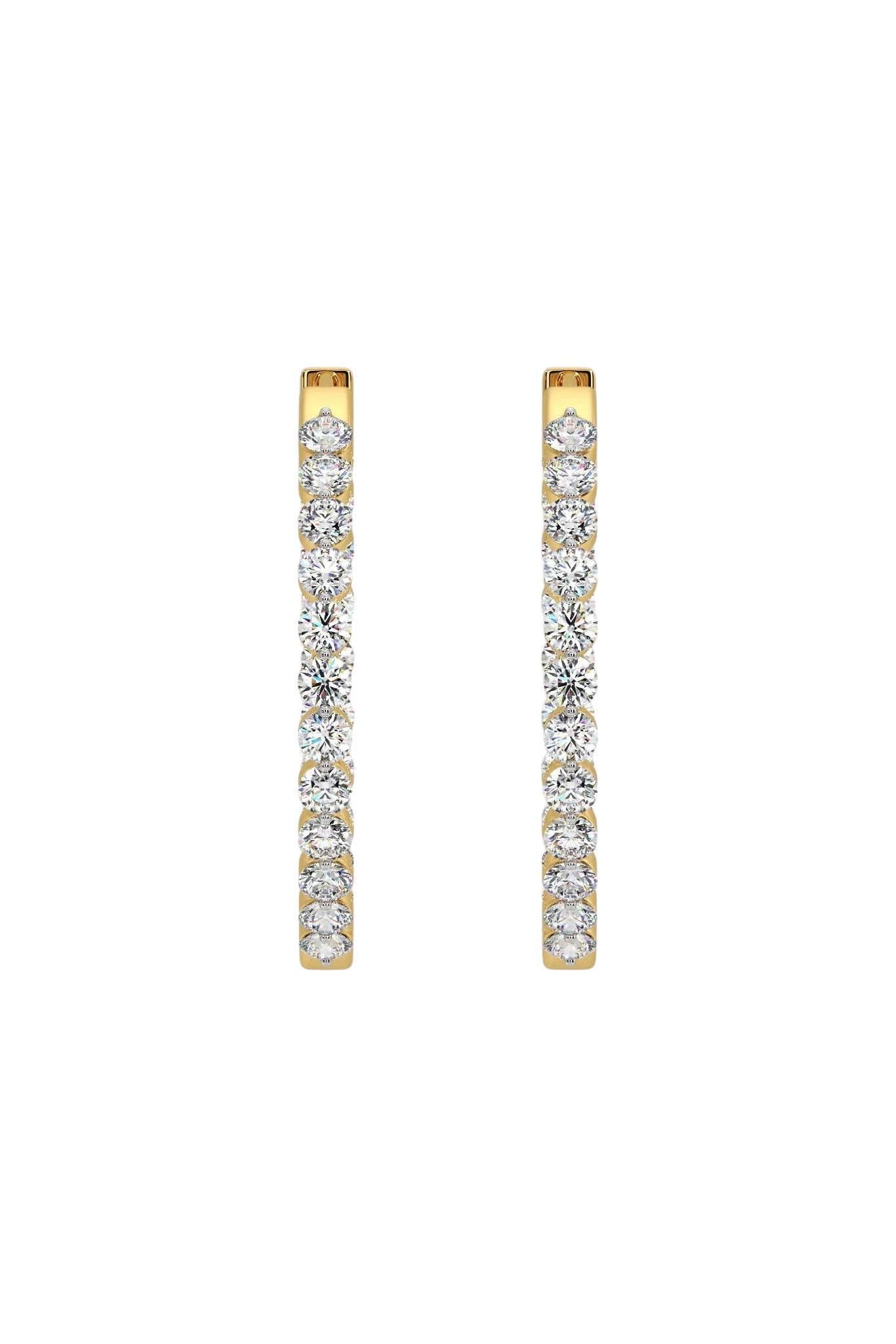 Diamond Bar Drop Earrings