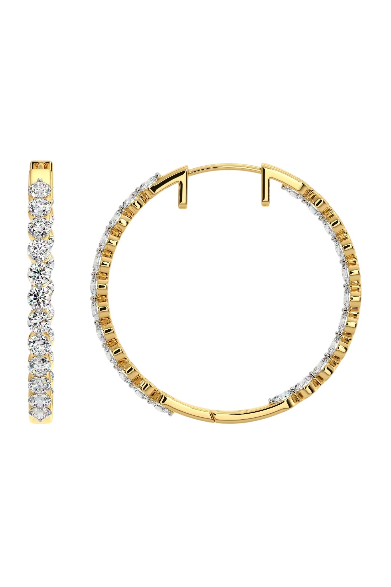 Diamond Bar Drop Earrings