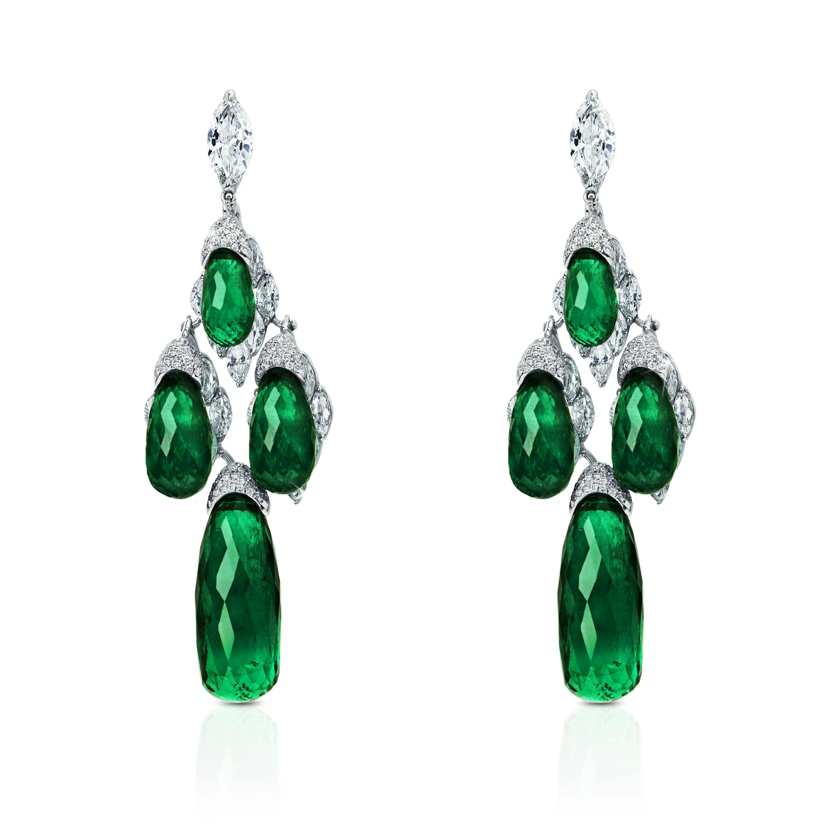 Emerald Chandelier Earrings