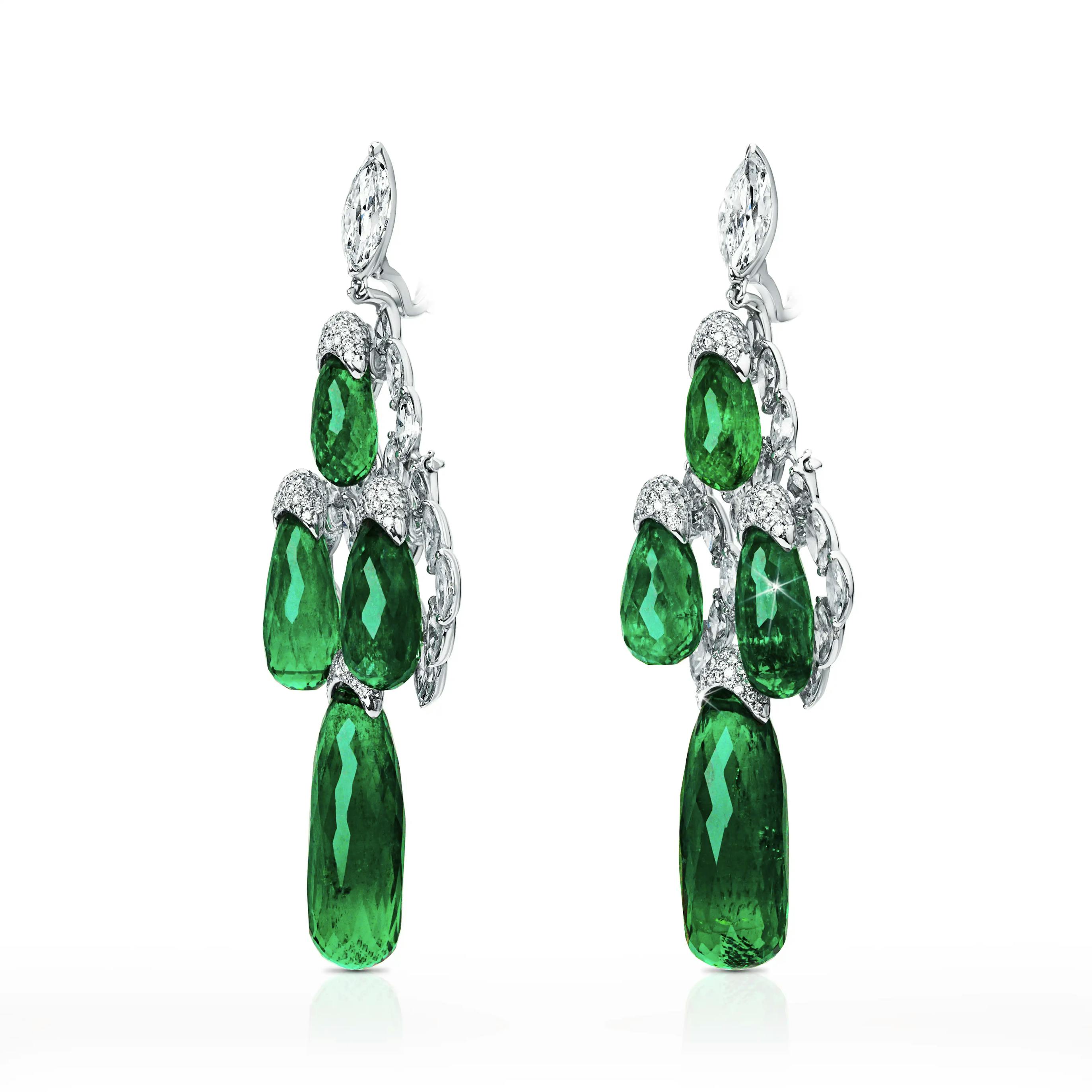 Emerald Chandelier Earrings
