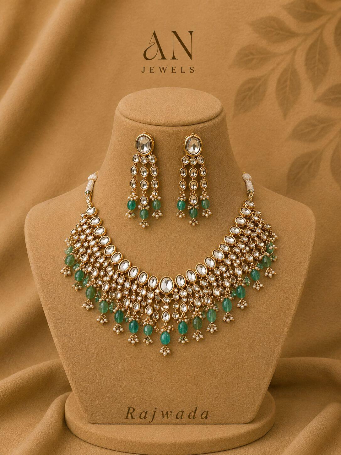 Emerald Mirage Necklace & Earrings
