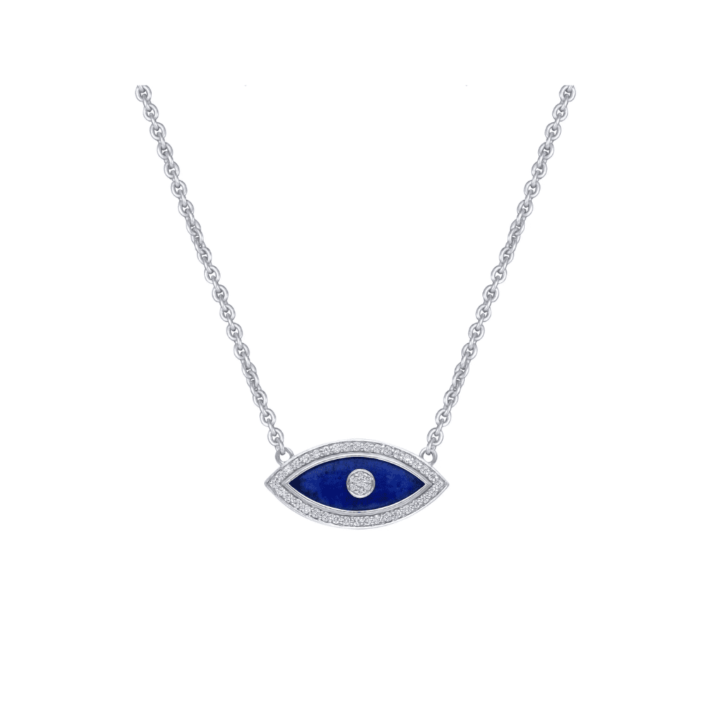 Evil Eye Diamond Chain Pendant - ANJewels