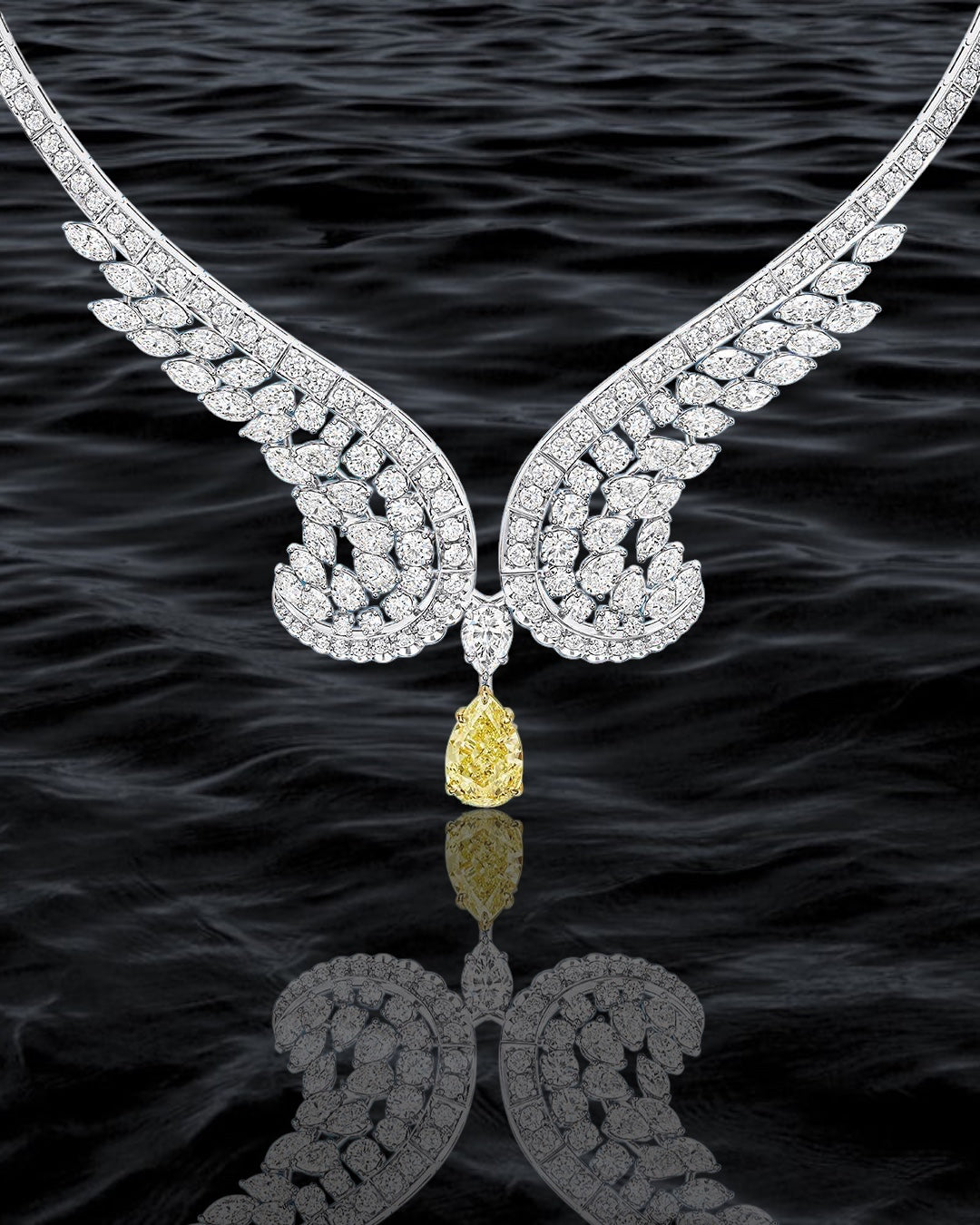 Goden Glow Wing Necklace