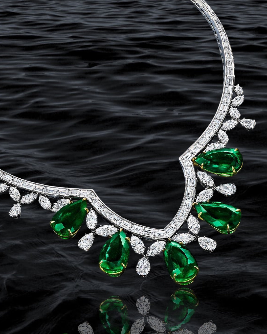 Imperial Emerald Drops Necklace