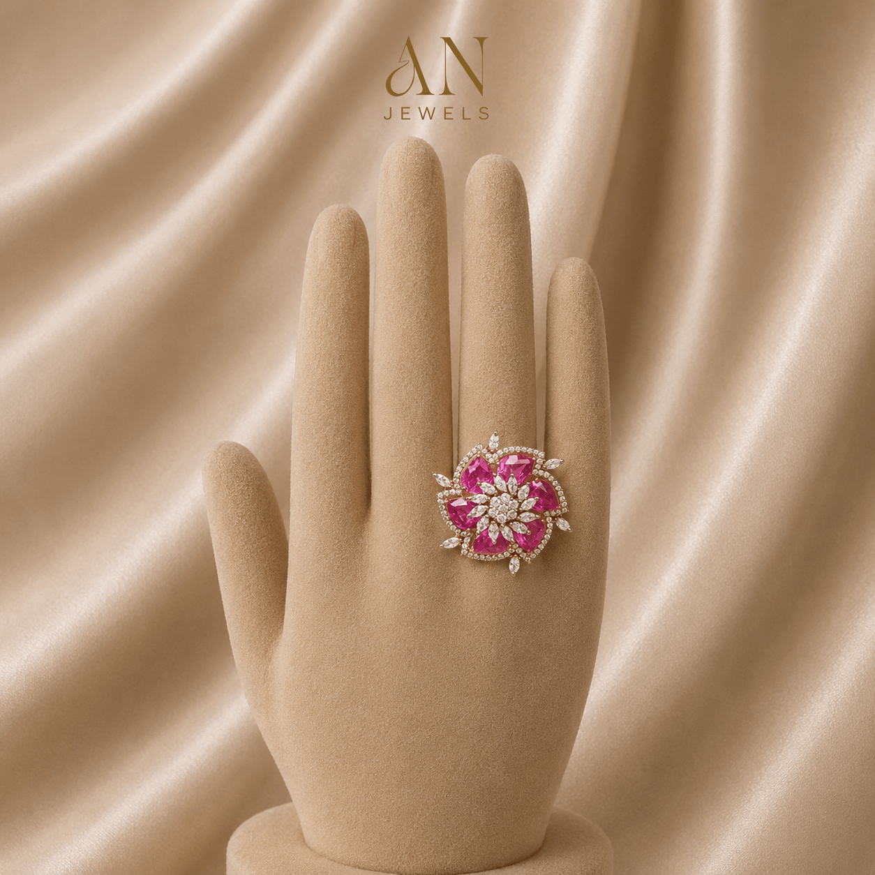 Fuchsia Petal Ring