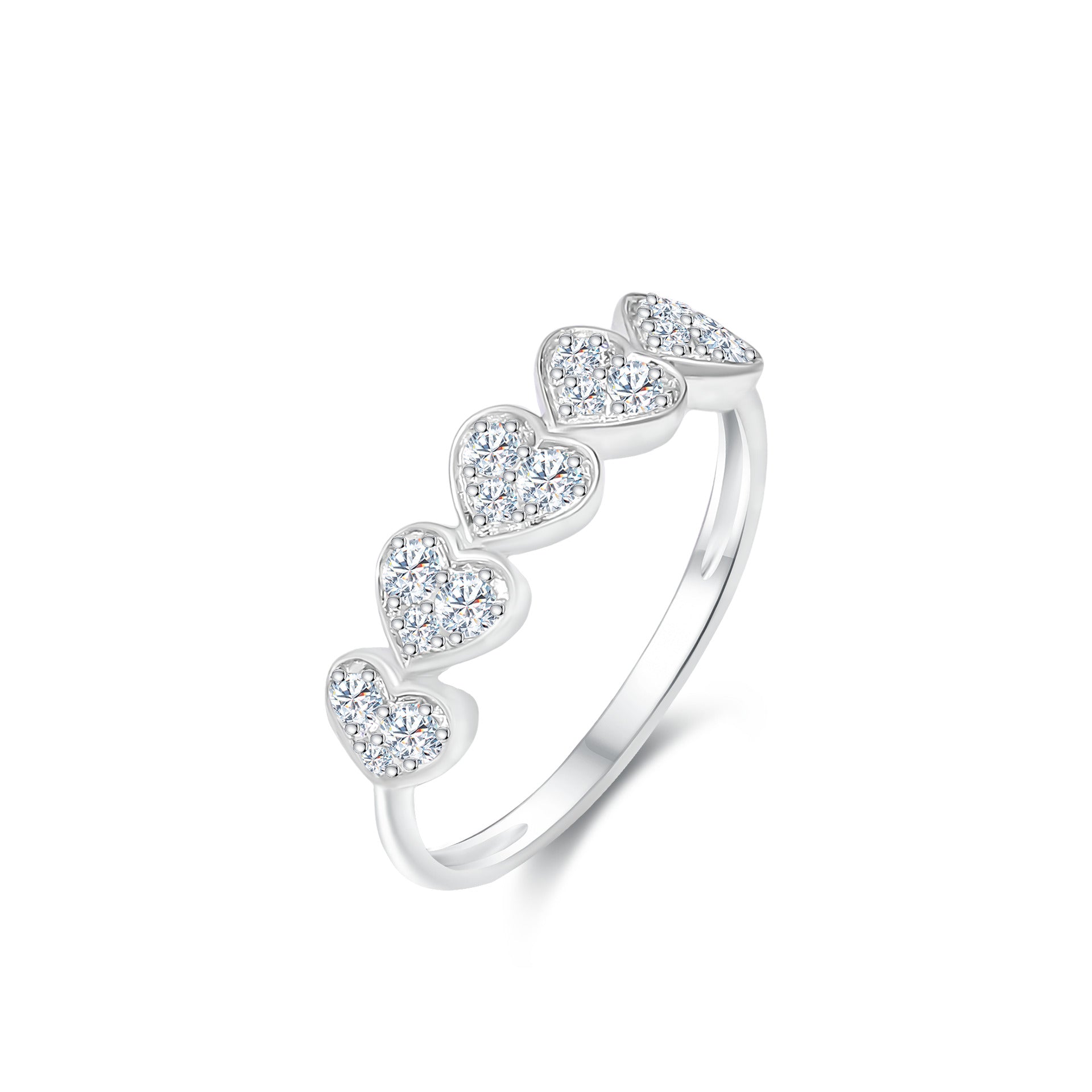 Diamond Hearted Ring