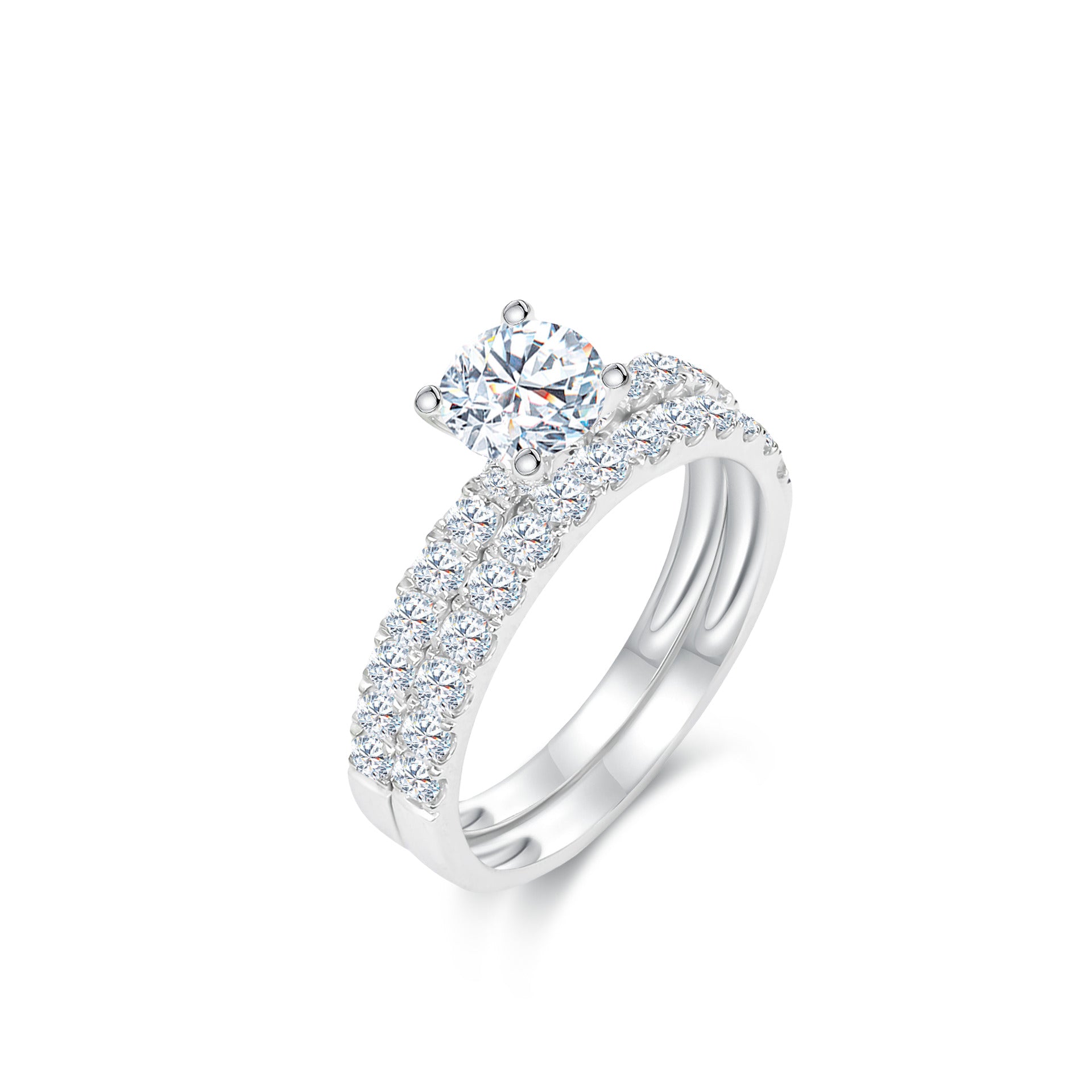 Pave Wedding Set