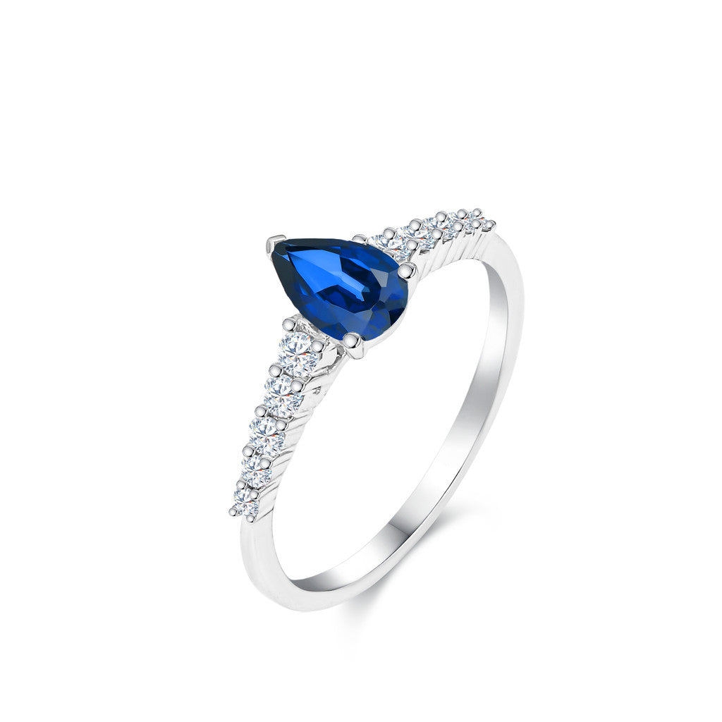 Sapphire Crown Ring